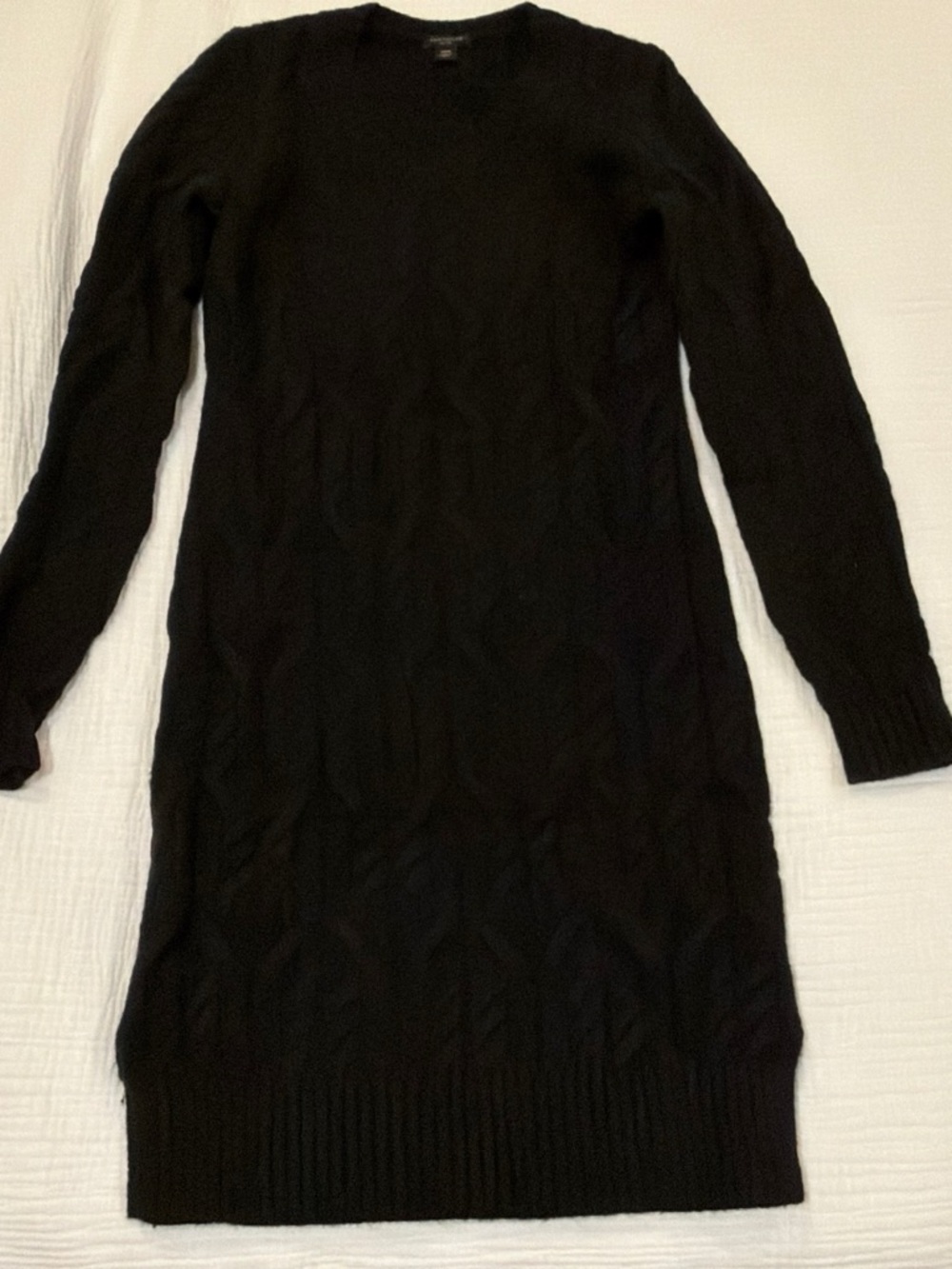 Ann Taylor Factory Black Long Sleeve Knit Dress